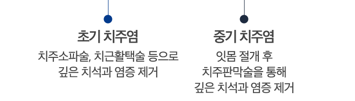 초기 치주염/ 중기치주염 텍스트